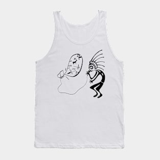 Kokopelli karaoke Black Tank Top